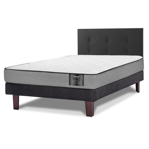 Cama Europea Star 1,5 Plazas + Respaldo Royal