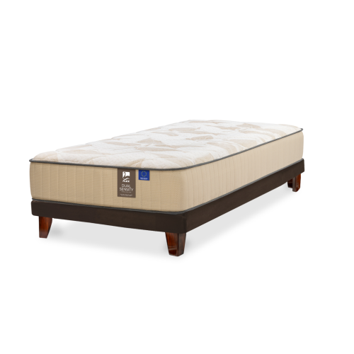 Cama Europea Chocolate Dual Sensity 1 Plazas Box
