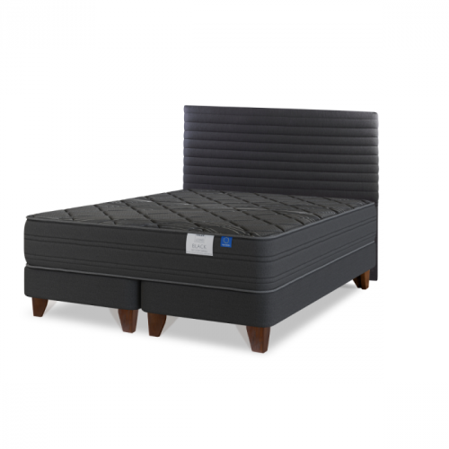 Cama Europea Black King + Muebles