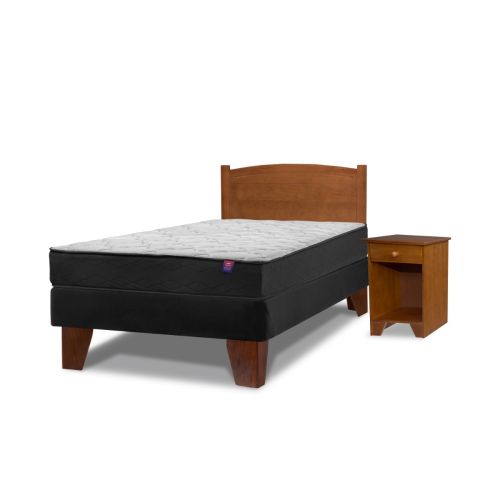 Cama Europea Therapedic Plus 1 Plaza + Muebles