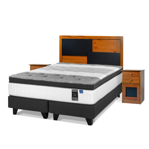 Cama Europea Titanium New King + Muebles